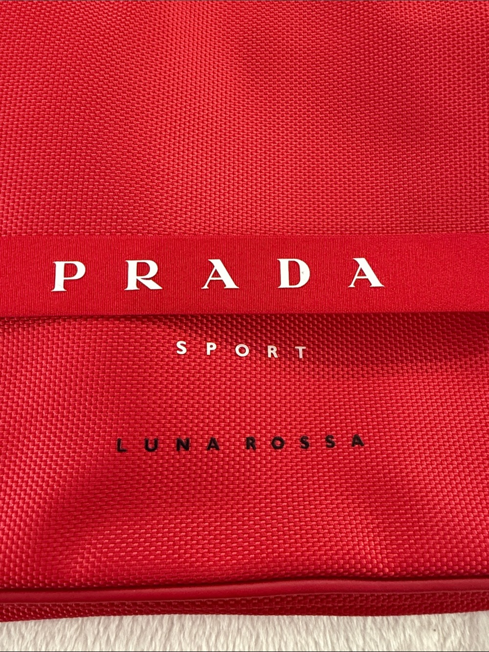 Prada Red Nylon Sport Luna Rossa Pouch NWOT - Picture 2 of 7
